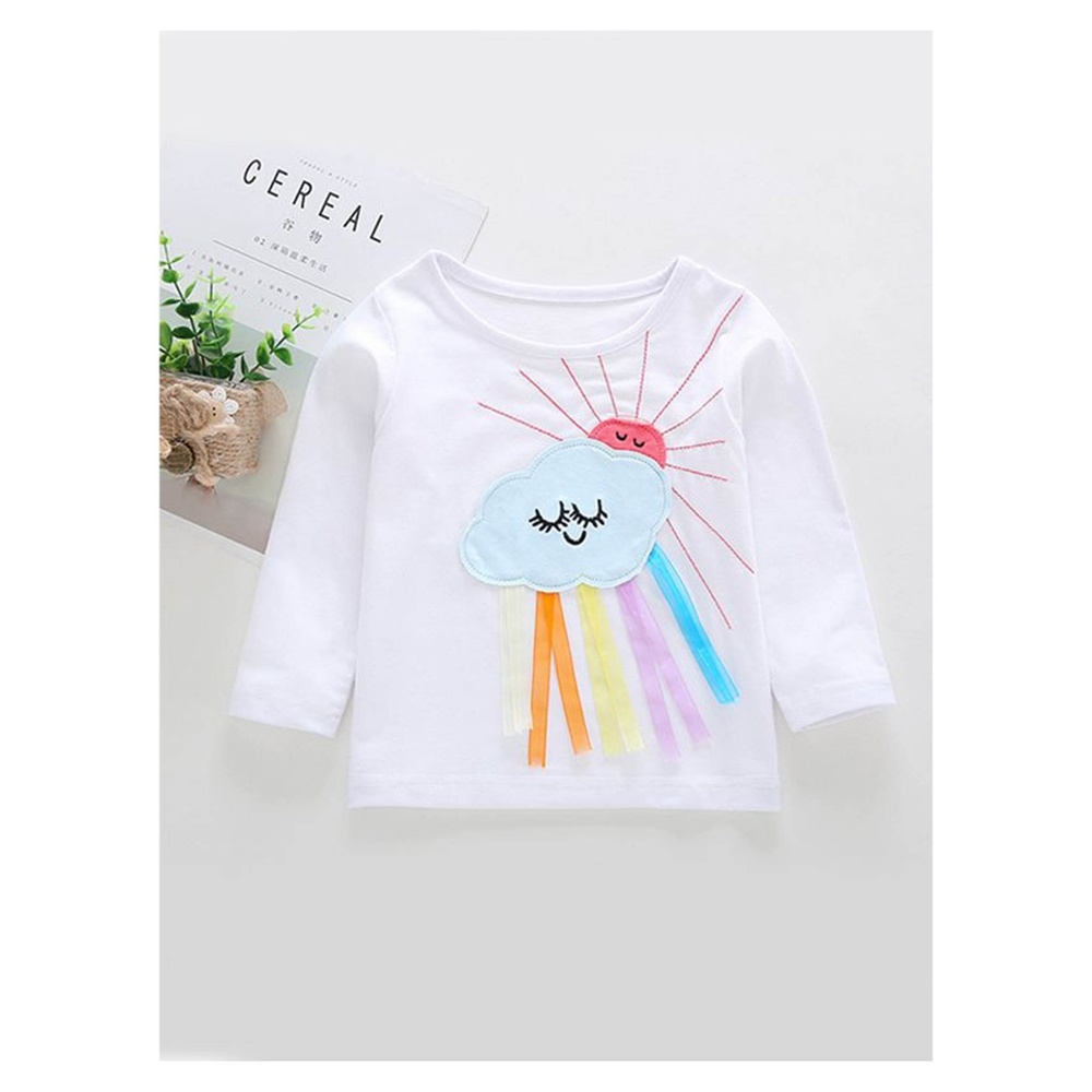 White Clouds Rainbow Long Sleeve T-Shirt